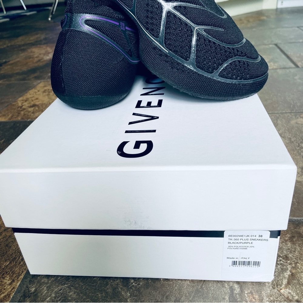 $995 Givenchy TK-360+ Black Low Top Knit Sneakers in Mesh NWT!! - Picture 3 of 10